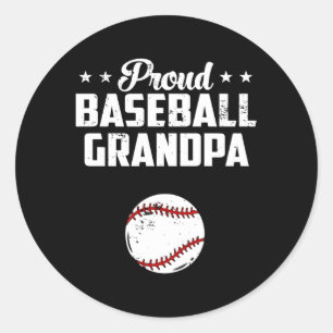 Sticker Rond Fière Fête des pères De Baseball De Grand-Père