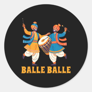 Sticker Rond Fière Fière Fierté Indienne Punjabi Je Rencontre D