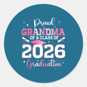 Sticker Rond Fière grand-mère 2026 classe supérieure