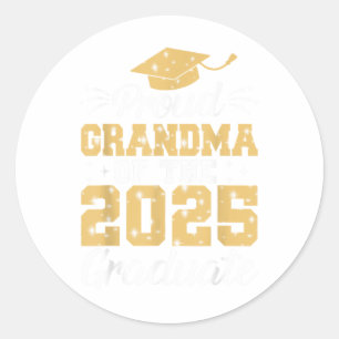 Sticker Rond Fière Grand-Mère De La Gran De Diplôme De 2025