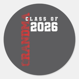 Sticker Rond Fière grand-mère de la promotion 2026 diplômée
