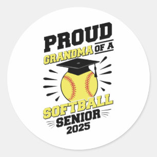 Sticker Rond Fière Grand-Mère Supérieure Cl De 2025 Graduation