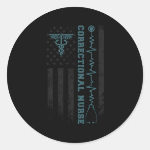 Sticker Rond Fière Infirmière Correctionnelle Correction Nous I