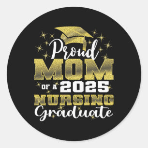 Sticker Rond Fière Maman Cl De 2025 Infirmière Diplômée Infirmi