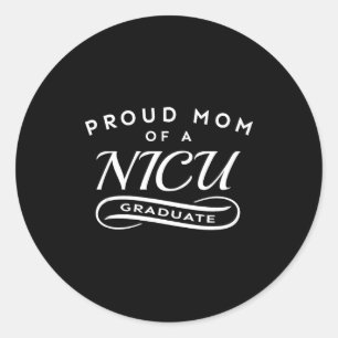 Sticker Rond Fière maman d'un bébé nicu diplômé pieds de nouvea