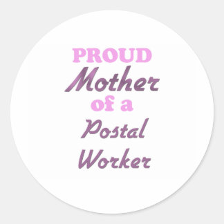 Sticker Rond Fière mère d'un travailleur postal