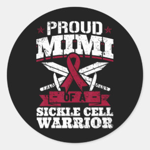 Sticker Rond Fière Mimi D'Un Guerrier De Cellule De Faucille Se