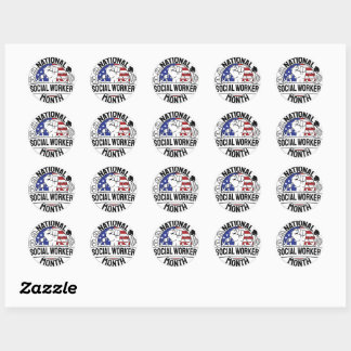 Sticker Rond Fière Motivation du mois national des travailleurs