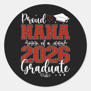Sticker Rond Fière Nana d'un diplômé de la promotion 2026 Senio