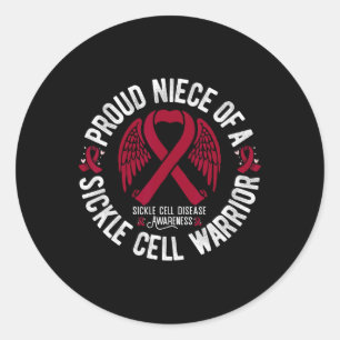 Sticker Rond Fière Nièce D'Un Guerrier À Cellules Déchets Sensi