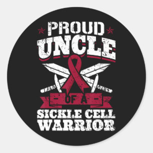 Sticker Rond Fière Oncle D'Un Guerrier À Cellules Déchets Sensi