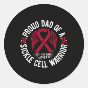 Sticker Rond Fière Papa D'Un Guerrier De Cellule De Faucille Se