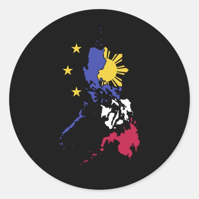 Sticker Rond Fière Philippines Philippin Pinoy (Devant)
