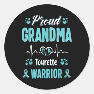 Sticker Rond Fière syndrome de la grande mère Tourette Sensibil
