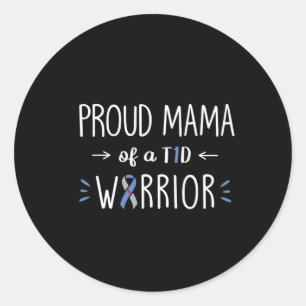 Sticker Rond Fière T1D Maman De Son Diabète Sensibilisation Dia