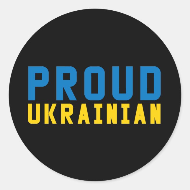 Sticker Rond Fière Ukrainienne (Devant)