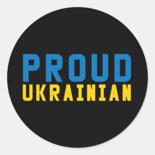 Sticker Rond Fière Ukrainienne