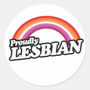 Sticker Rond Fièrement lesbienne T-Shirt