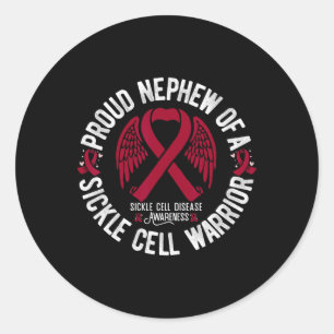 Sticker Rond Fiers Néphouc D'Un Guerrier De Cellule De Faucille