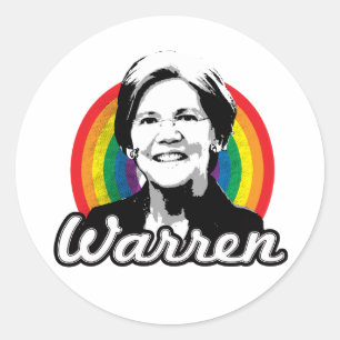 Sticker Rond Fierté arc-en-ciel de Warren