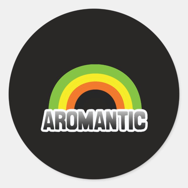 Sticker Rond Fierté aromantique (Devant)