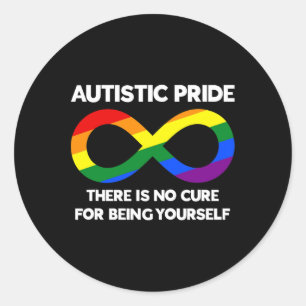 Sticker Rond Fierté autistique - Sensibilisation sur l'autisme 