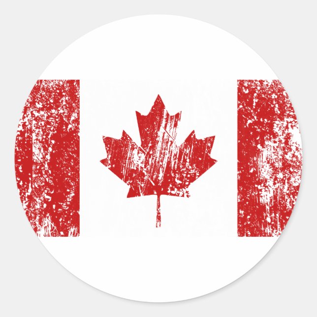 Sticker Rond Fierté canadienne (Devant)