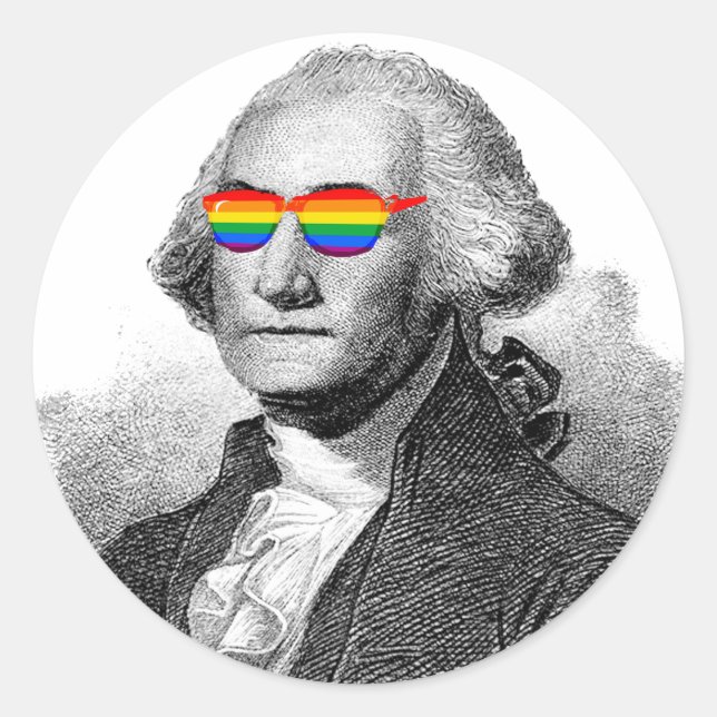Sticker Rond Fierté de George Washington (Devant)