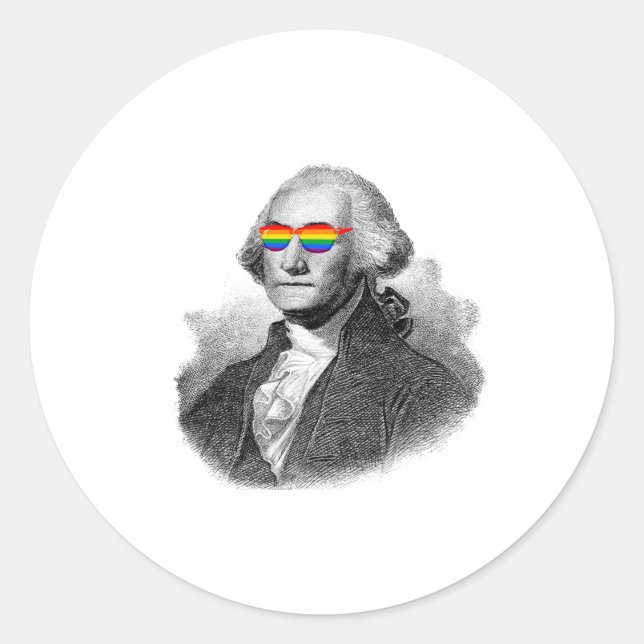 Sticker Rond Fierté de George Washington (Devant)