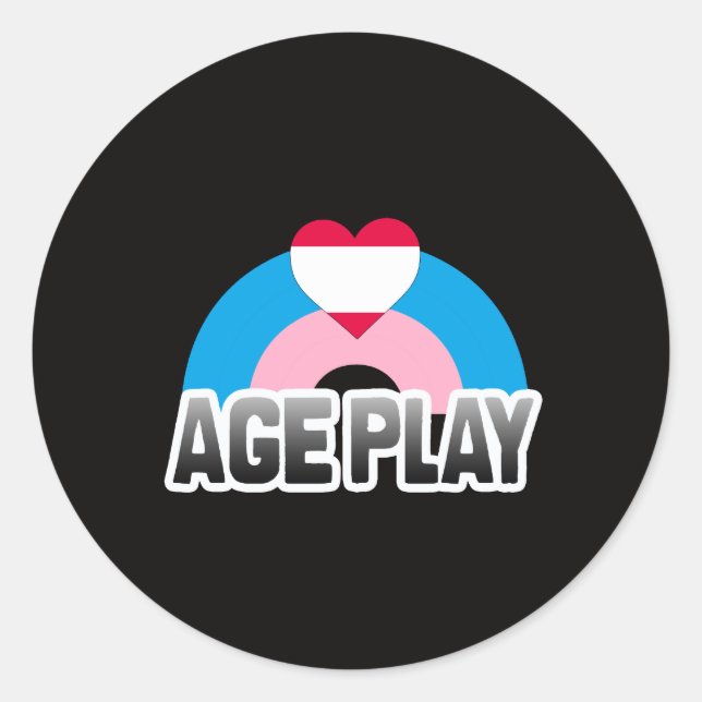 Sticker Rond Fierté de jeu d'âge (Devant)