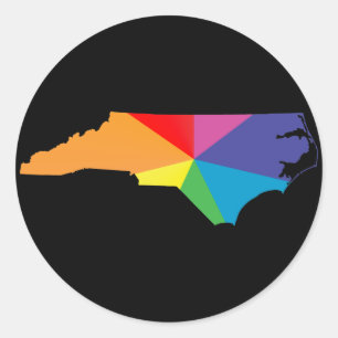 Sticker Rond fierté de la carolina du nord.