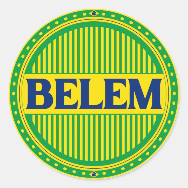 Sticker Rond Fierté de la ville de Belém – Identité brésilienne (Devant)