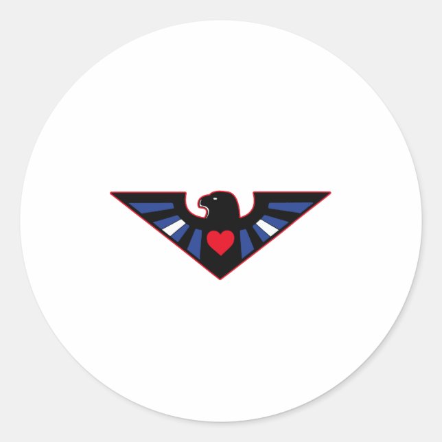 Sticker Rond Fierté de l'aigle en cuir (Devant)