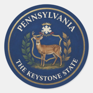 Sticker Rond Fierté de l'État de Pennsylvanie