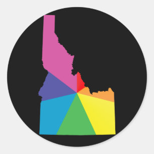 Sticker Rond fierté de l'idaho.
