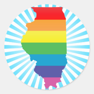 Sticker Rond fierté de l'Illinois