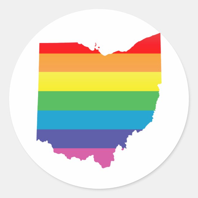 Sticker Rond fierté de l'ohio. (Devant)
