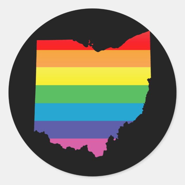 Sticker Rond fierté de l'ohio. (Devant)