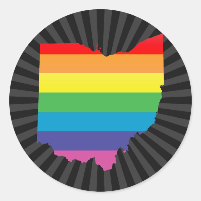 Sticker Rond fierté de l'ohio. (Devant)