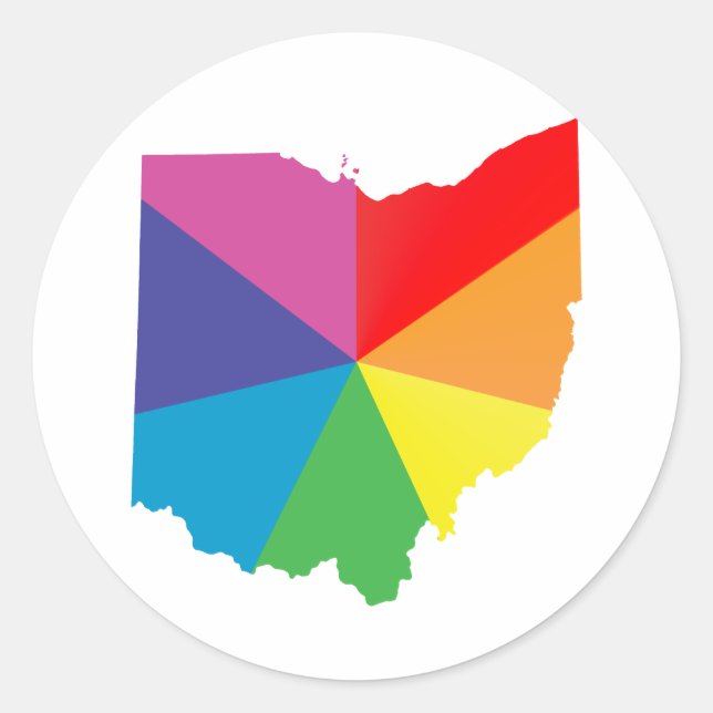 Sticker Rond fierté de l'ohio. (Devant)