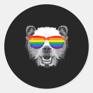 Sticker Rond Fierté de l'ours grizzli