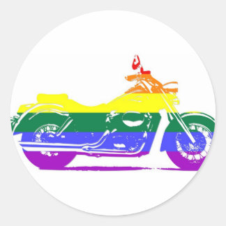 Sticker Rond Fierté de moto GLBT