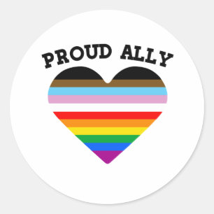 Sticker Rond Fierté de progrès de l'Ally