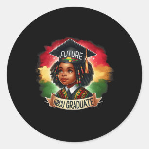 Sticker Rond Fierté des futurs diplômés de HBCU Enfants noirs M