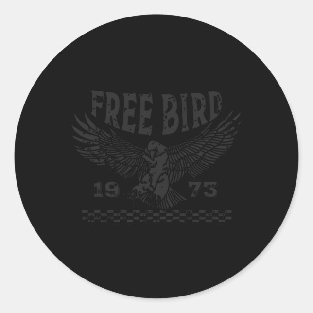 Sticker Rond Fierté D'Oiseaux Gratuite Pour La Musique (Devant)