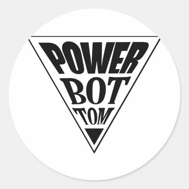 Sticker Rond Fierté du bas puissance (Devant)