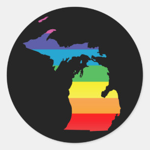 Sticker Rond fierté du Michigan