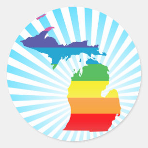 Sticker Rond fierté du Michigan