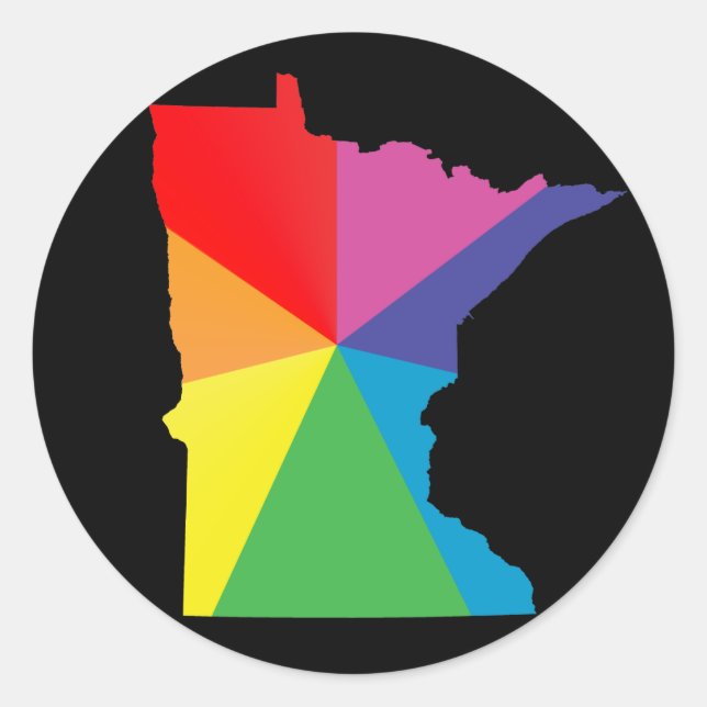 Sticker Rond fierté du minnesota. (Devant)