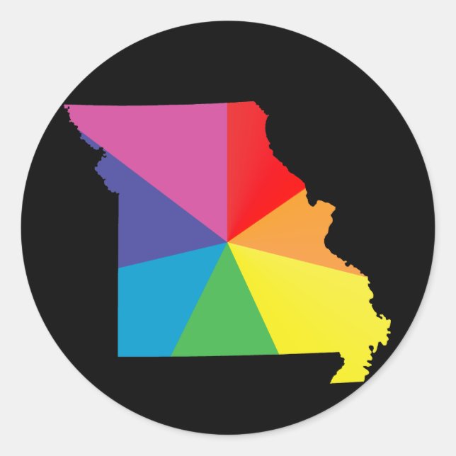Sticker Rond fierté du missouri. (Devant)